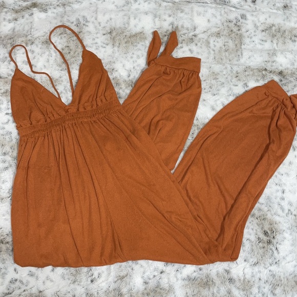LAST 1! NWOT Free People Beach | Malibu Boho Jumpsuit | Orange *Flawed - Picture 4 of 12